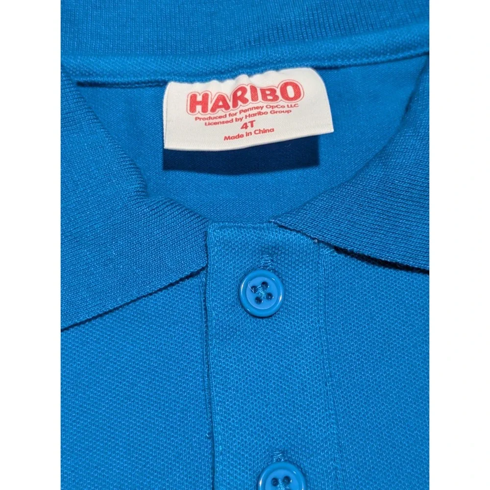 Haribo Kids‎ 4T Long Sleeve Blue Polo Shirt New With Tags 34.00 Retail
